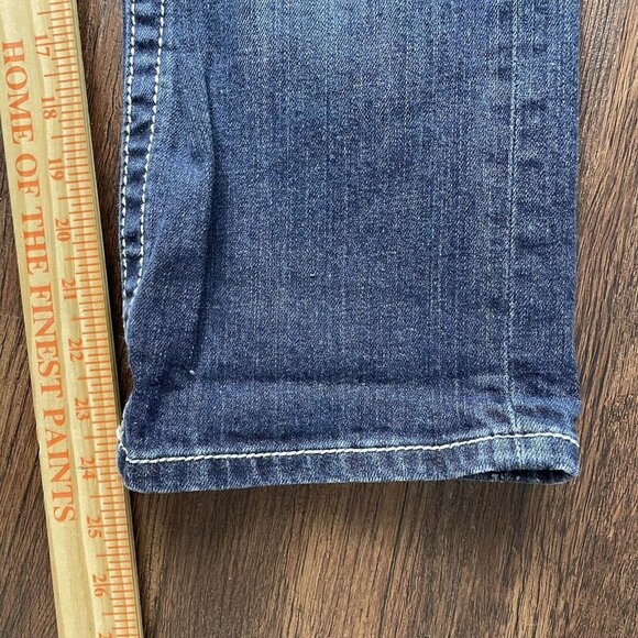Miss Me Jeans Adult 28 Blue Denim Boyfriend Capri Dark Wash Mid Rise Womens - Picture 7 of 10